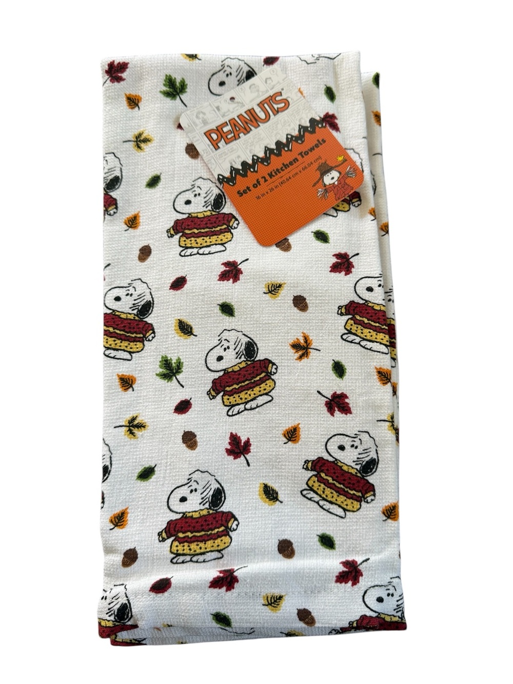 Peanuts Snoopy Kitchen Towels Set of 2 Fall